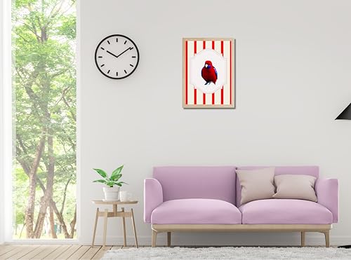Image of Modern Scenery Bird Wall Art Frame | Pinterest Inspired Aesthetic Wall Decor | Bird Photo Frame | Ready to Hang Minimal Nature Frame for Living Room Bedroom & Office | (Design 5)