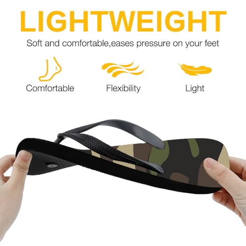 Flip Flops for Men Camouflage Beach Rubber Shower Shoes Anti-Slip Lightweight Basic Thong Sandals Summer Holidays Slippers Comfortable Pool Slides Camo Walking Footwear2