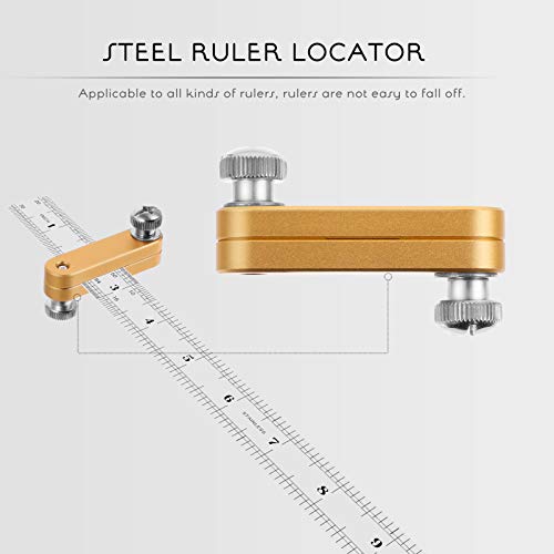 EXCEART Localizador de Régua de Aço Universal Bloco de Posicionamento de Aço Inoxidável para Carpint