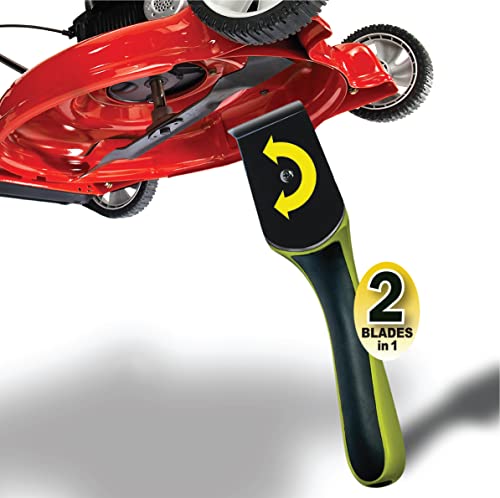 Good Vibrations Grass Hawk Ultimate Mower Cleaning Tool - Lawn Mower Dual Blade Deck Scraper - Clean All Contours of The Deck Flat or Curved