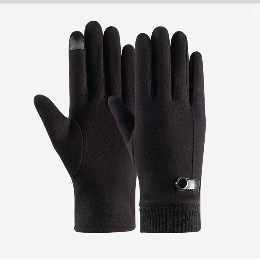 Men's Winter Warm and Velvet Padded Outdoor Driving Mittens