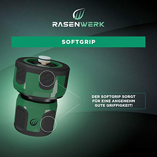 RASENWERK, Garden Hose Connector with Aquastop for 3/4 Inch Hose, Water Stop Premium Hose Connector - Image 4