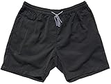 Molokai Shorts Elastic Waist Walkshorts Drawstring (Black, Medium)