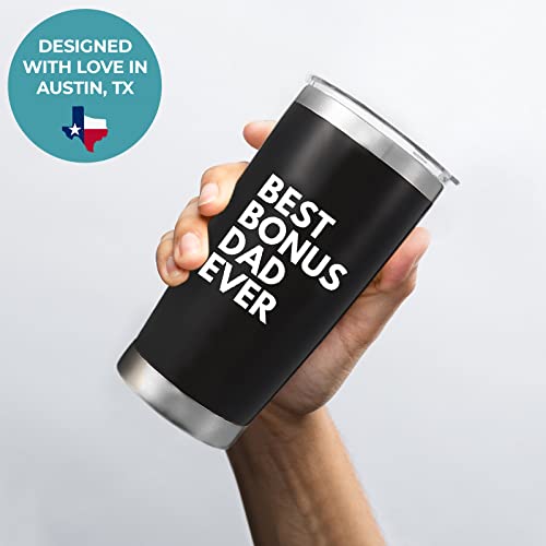 Kedrian Best Bonus Dad Ever Tumbler 20Oz, Bonus Dad Gifts, Step Dad Mugs, Step Dad Cup, Step Dad Gift Ideas, Step Dad Gifts For Father In Law Gift From Daughter In Law, Step Daddy Stepdaughter Gift #TOP7
