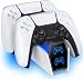 OIVO PS5 Controller Ladestation, PS5 Ladestation Controller mit 2-Stunden-Ladechip, Ladegerät für PlayStation 5, Schnellladung inklusive 2 Kabeln, LED-Ladestatusanzeige