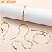 PLTGOOD Necklaces For Women 18K Gold Plated Choker Necklace Herringbone Necklace For Women Snake Chain Necklace And Bracelet Set Jewelry for Gifts