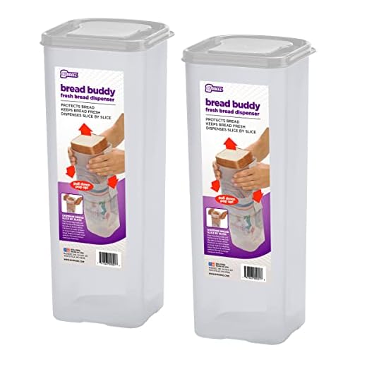 Bread Loaf Plastic Keeper Box Airtight Holder, Set of 2