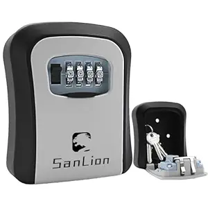 Salion Key Safe, Mounted Lock Box - Waterproof, Police Approved Key Cabinet for Home, Garage, School, Office Storage
