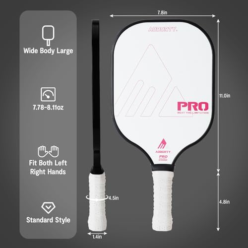 Image of AOBORTY Pickleball Paddles 4 Pack - USAPA Light Graphite Premium Rackets Fiber Face & Polymer Honeycomb Core Pickleball Set with 4 Outdoor Indoor Balls Including Portable Carry Bag