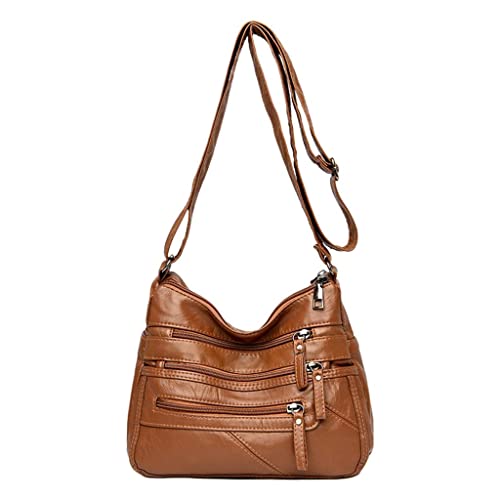 Sac bandoulière pour femme grand sac à main marron fourre-tout