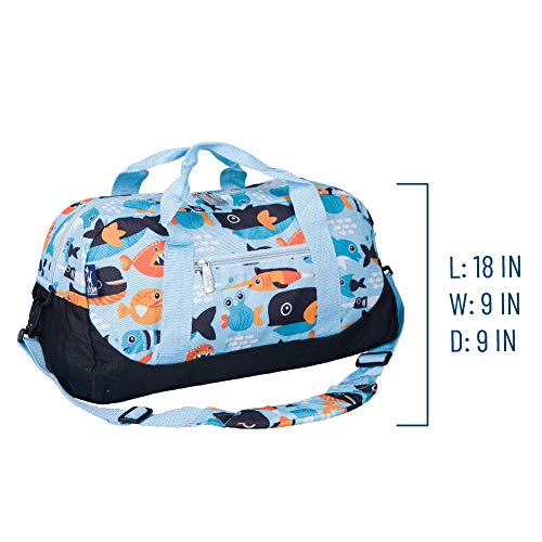 Wildkin Kids Overnighter Duffel Bags For Boys & Girls, Perfect For Sleepovers And Travel Duffel Bag For Kids, Carry-On Size & Ideal For School Practice Or Overnight Travel Bag (Big Fish) #TOP3