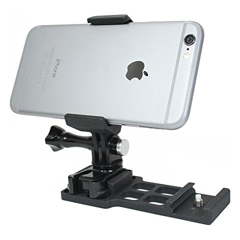 Action Mount Cantilever Rail Phone Clamp with Quick Release, Compatible with GoPro, Xiaomi, Samsung, iPhone, Android Cover