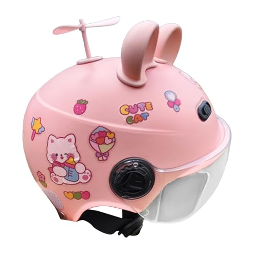 Image of Cute Kids Motorcycle Cartoon Half for Moped Go Kart Girls Pink Ears | Helmets | Helmets & Headwear | Apparel & Merchandise | Parts & Accessories Motors