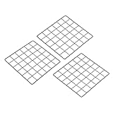 PATIKIL 12'x12' Wire Grid Panel, 3 Pack Wall Grid Decorative Panels Board Photo Pictures Display Decor Hanging Organizer for Home Office, Black