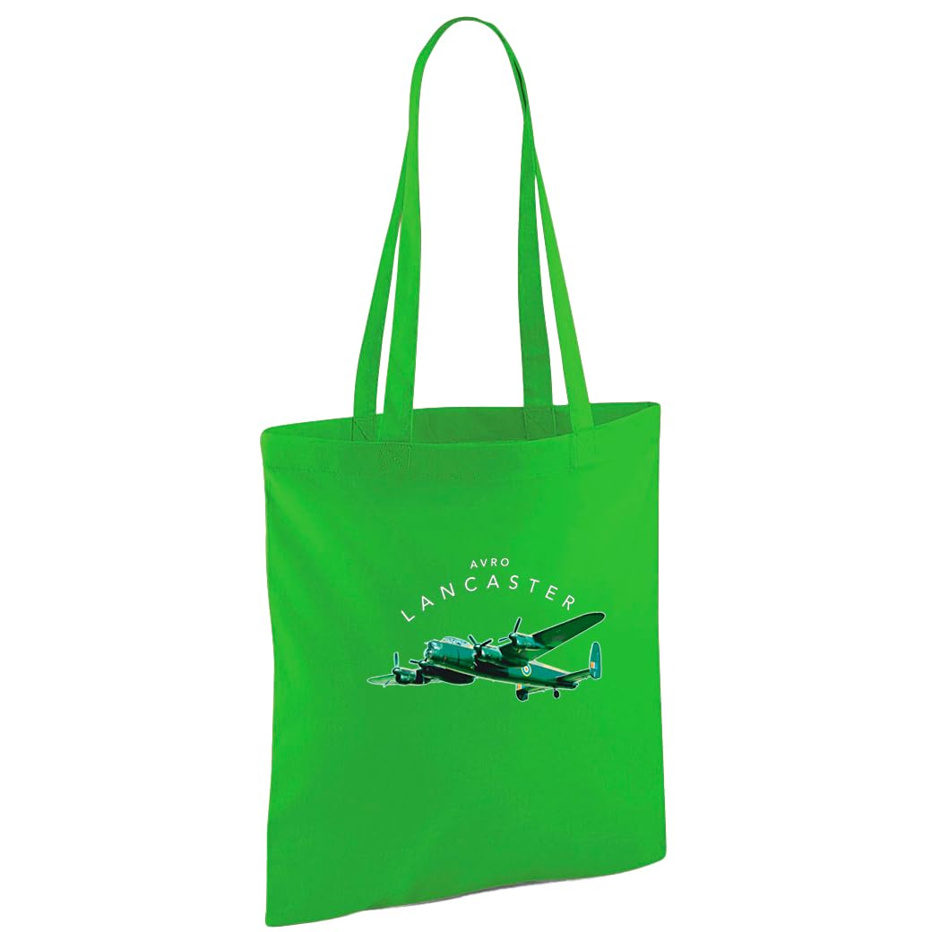 D Design Invent Print! Avro Lancaster Gift Shopping Bag WWII Aircraft Gift Keepsake For Men and Women 42cm x 38cm (Green)