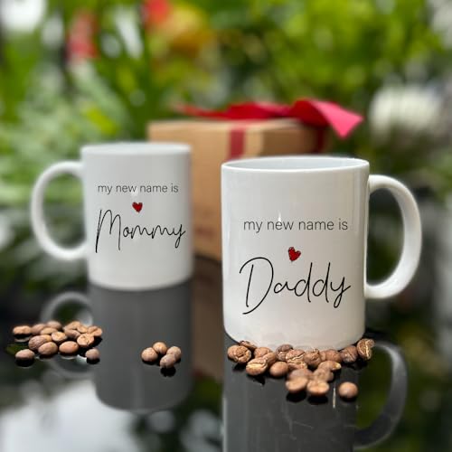 Set de mugs para embarazadas First Time Mommy Daddy miniatura 3