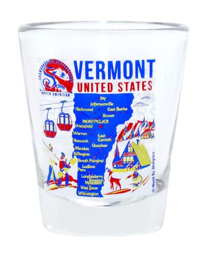 Vermont Skiing & Snowboarding Destinations Shot Glass