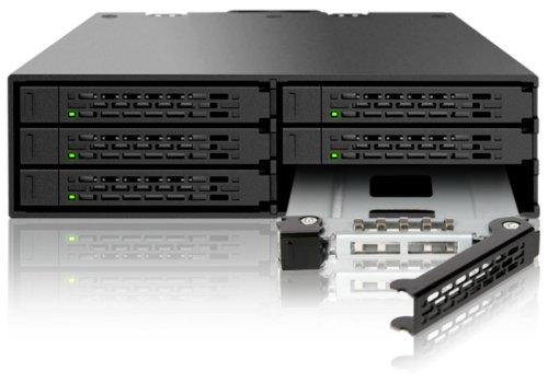 Backplane Cage Robuste 6 SSD 2,5 SATA Boîtier Rack Mobile Métal MB996SP-6SB