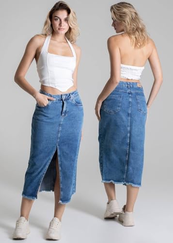 Saia Jeans Sawary Midi - 278483 - IND. 38