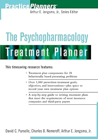The Psychopharmacology Treatment Planner: 96 book cover