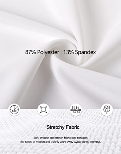 Viodia Women'S Golf Shirt Short Sleeve With Zip Up Quick Dry Stretch Tennis Collared Polo Shirts For Women Golf Apparel Clothes White thumb #4