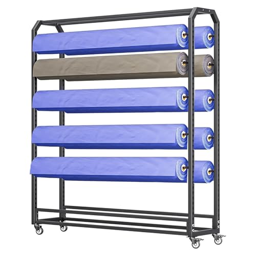 Scaffale di stoccaggio del rotolo del tessuto d'acciaio resistente con l'asta regolabile per un facile accesso e un'organizzazione efficiente