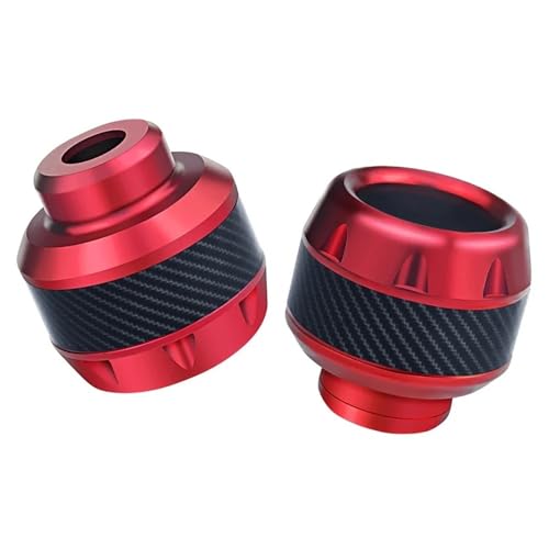 2 Deslizadores de Marco de Motocicleta de aleación de Aluminio, Deslizadores de Copa de Horquilla Delantera, Protector anticolisión y anticaída, Fibra de Carbono para(Red)