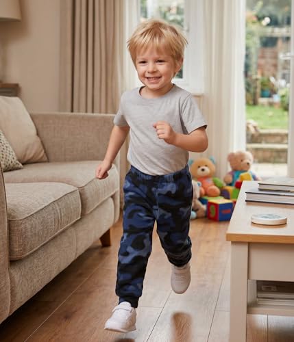 Image of Toddler Boys Warm Fleece Lined Microfleece Pants, 2-6 Years
