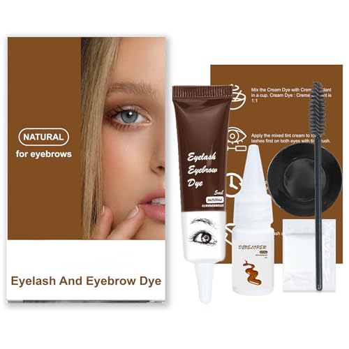 Eyelash & Eyebrow Color Kit, Professional Lash & Brow Color Kit for Natural Bushy Effects,...