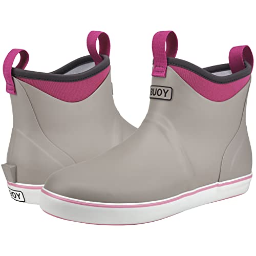 Image of Buoy Boots Women's Waterproof Ankle Rain Boots, Rubber Deck & Fishing Boots