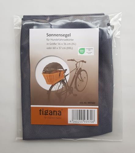 Tigana Sonnensegel für Hundefahrradkorb & Einkaufskorb – UV Schutz 40+, Oeko-TEX®, Atmungsaktiv, Microfaser, Sonnenschutz für Hunde, Schnell montierbar, leicht & platzsparend