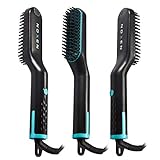 NOXEN Beard Straightener Comb for Men, Hot Iron Electric Growth Grooming Brush Kit for Dad, Professional Hair Straightener Heated Comb Gift Set