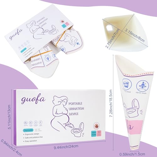 guofa Pee Funnel for Women, Disposable Portable Female Urinals for Women, Womens Pee Funnel for Travel & Camping Essentials, Leak-Proof Female Urination Device for Outdoors & Travel (50 Pack) - Thumbnail 2