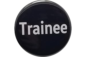 Trainee 2.25" Diameter Pinback Badge / Button with Big White Font - Single Pin