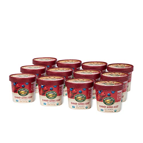 Nature's Path Organic Summer Berries Boost Instant Oatmeal Cup, Non-Gmo, Vitamin C Rich, 7G Plant Based Protein, With Omega-3 Rich Chia Seeds, 1.94 Ounce (Pack Of 12) #TOP1