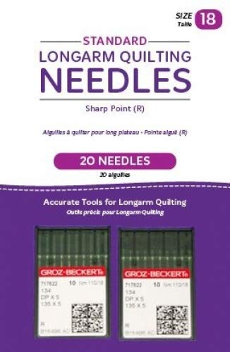 Handi Quilter Longarm Quilting Needles - Standard Sharp Point (R) Size 18 (Pack of 20)