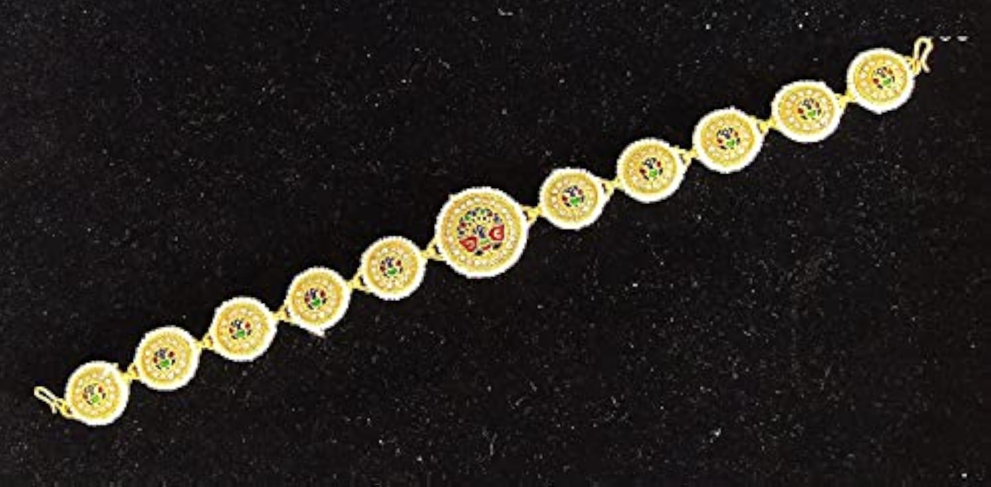 Gold Plated Rajasthani Traditional Kundan Peacock Mathapatti