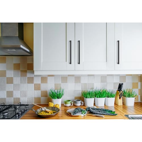 Image of Ravinte 30 Pack Solid 7-1 /2 Inch Kitchen Square Cabinet Handles Matte Black Pulls Drawer Pulls Kitchen Cabinet Hardware Flat Black Handles