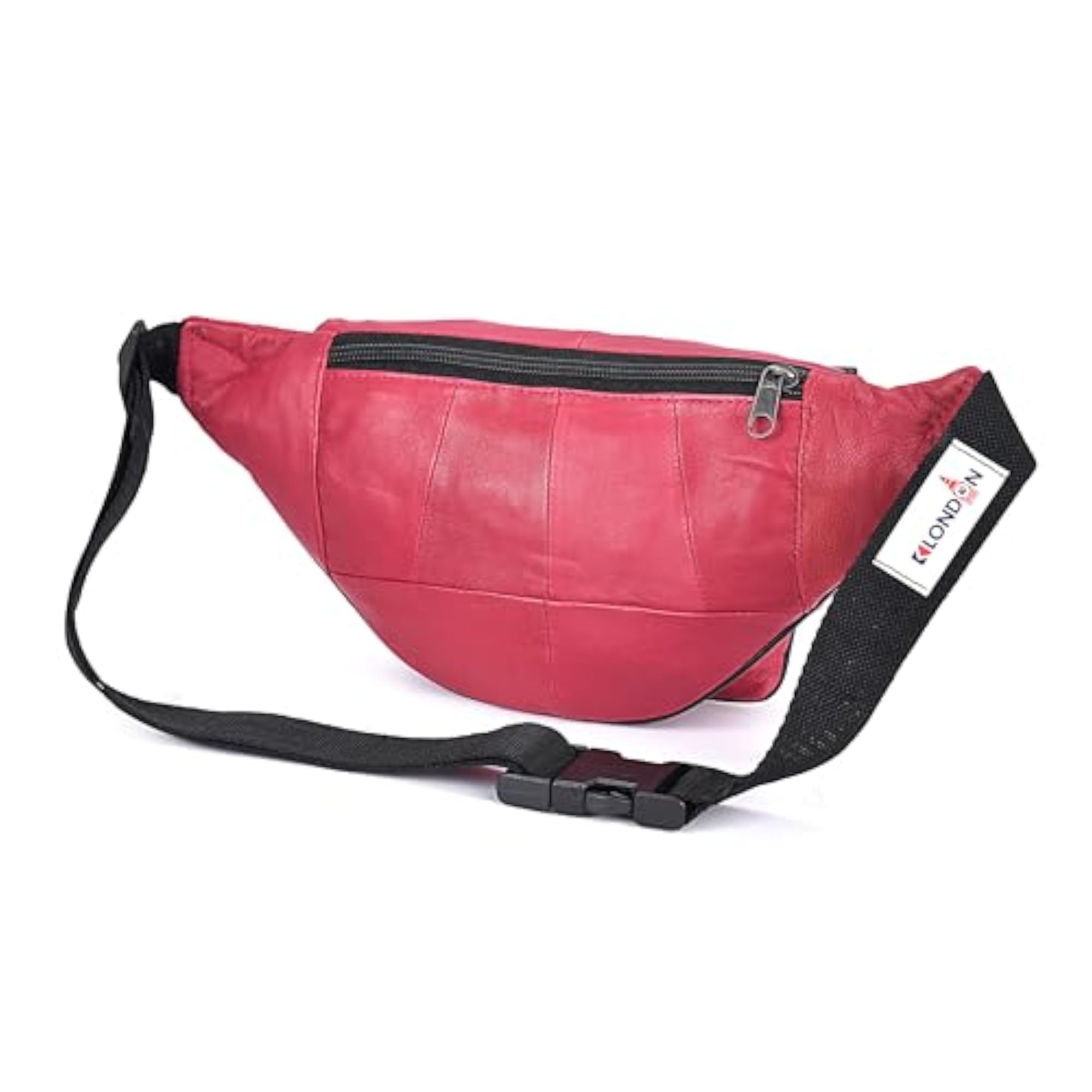 Elegant Leather Waist Bag Travel Pouch with Adjustable Strap