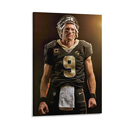 Toile football Drew Brees déco chambre ado et dortoir 50x70cm