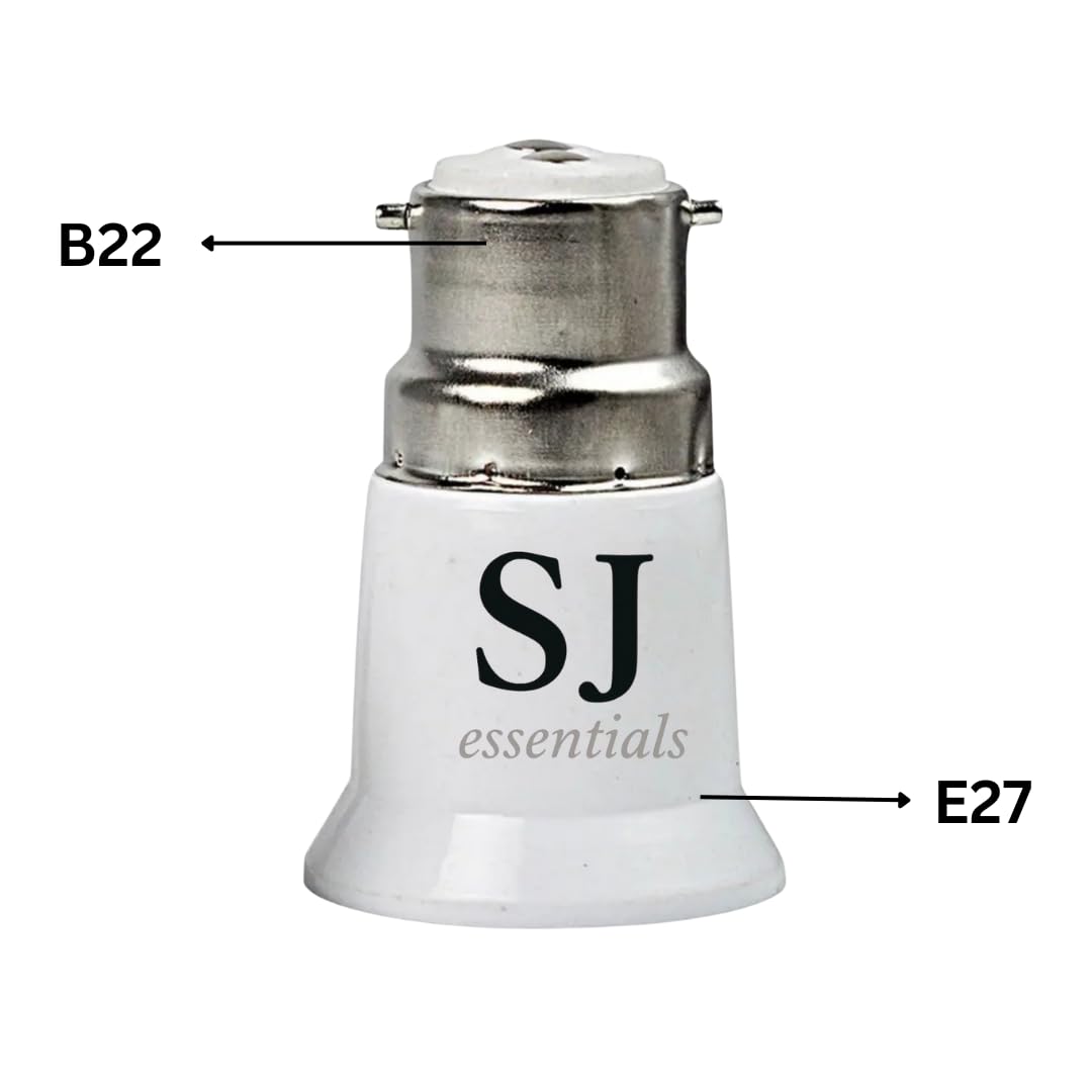 4-Pack B22 to E27 Lamp Holder Adapter Converter, Bayonet B22 to Edison Screw E27 Light Bulb Socket Adapter - Image 2