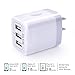 USB Plug-in Wall Charger, Charging Block, 3Pack Ailkin 3.1A Fast Charge 3-Port Power Adapter Cube Box Brick Base Compatible with iPhone, iPad, LG, Honor, Samsung, Kindle Fire, Blue, all USB Brick Base