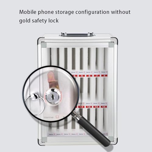 Armario con Cerradura para Guardar teléfonos móviles - Caja de Seguridad de Aluminio Resistente para escuelas instalaces Militares y aulas. Capacidad para 6 Dispositivos. Soluces de a