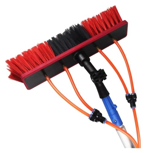 Poteau de nettoyage de vitres extensible et brosse pour système de lavage de panneaux solaires