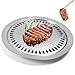 Produktbild Koreanische Grillpfanne Rauchfreie Camping Grillplatte Indoor Edelstahl Grillplatte,mit Integrierter Tropfschale,Für Drinnen und Draußen,Zuhause,Küche,Braten,Camping Kochen von Fleisch und Gemüse