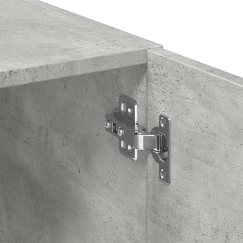 vidaXL Armario de Madera de ingeniería Gris hormigón 70x42,5x225 cm - imagen 6