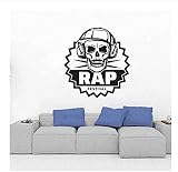 Vinyle Stickers Muraux Mur Art Autocollants Rap Musique Studio Affiche Art Enfants Garçon 62X57Cm