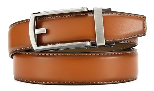 Image of CHAOREN Mens Dress Belt - Ratchet Belt Leather 1 1 /4 inch Comfort Click - Perfect Companion to Mens Dress Shoes