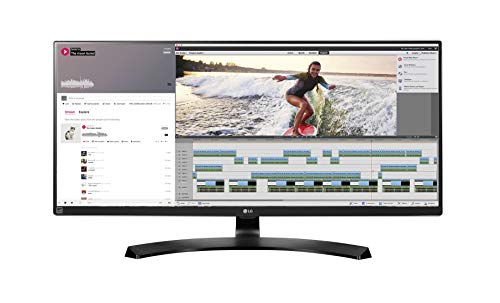 LG 34UM88-P.AEU Monitor 34  21:9 UltraWide LED IPS, 3440 x 1440, AMD FreeSync 75 Hz, Multitasking, Audio 2.0 14 W, Regolazione Altezza, Thunderbolt, Nero