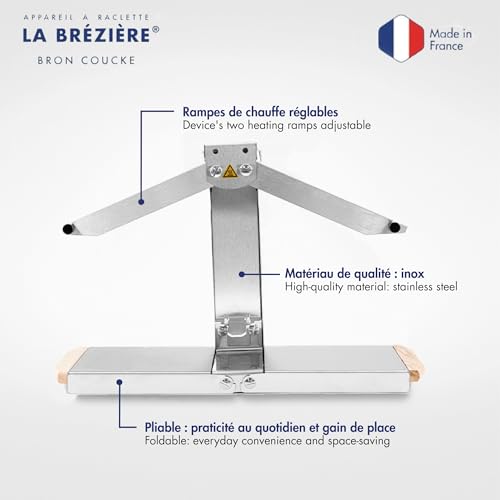 Máquina de Raclette 1-6 Pers. – Louis Tellier Brézière® Signature Inox – Fabricado en Francia, Duradero, Fácil de Limpiar – Servicio en Mesa y Convivencia - imagen 3